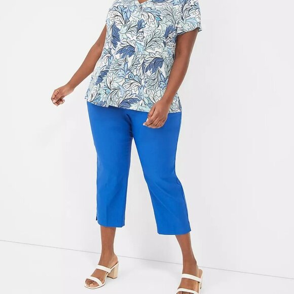Lane Bryant NWT 4 Season Slim Capri Pant Surf the Web New Size 22 - Picture 1 of 9